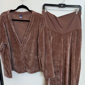 Old Navy Brown Women's Maternity Lounge Set